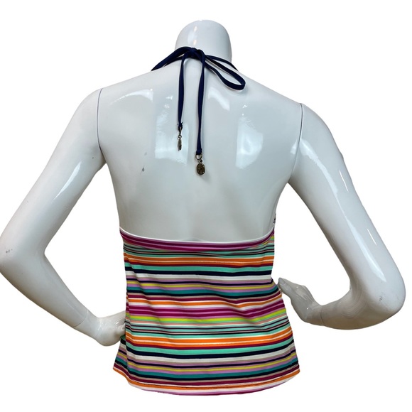 Sperry Top-Sider Navy Stripe Espadrille Tankini Top with Subtle Sequin Details - Picture 7 of 8